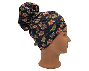 Holiday pinecone scrub cap, surgical hat with buttons, Long hair dental cap, Pediatric Nurses medical head covering