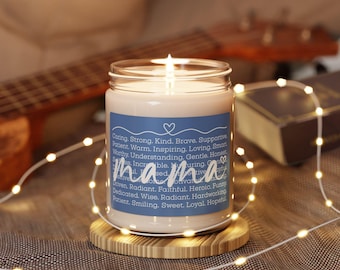 Vela de soja, diseño con la palabra "Mamá", vela aromática de regalo para mamá, regalo para el Día de la Madre, velas de 255 g, decoración para el hogar, vela con aroma personalizado