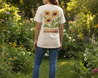 Du är mitt solsken solros t-shirt | T-shirt | Dampresent | Vänskapspresent | Mor dotter