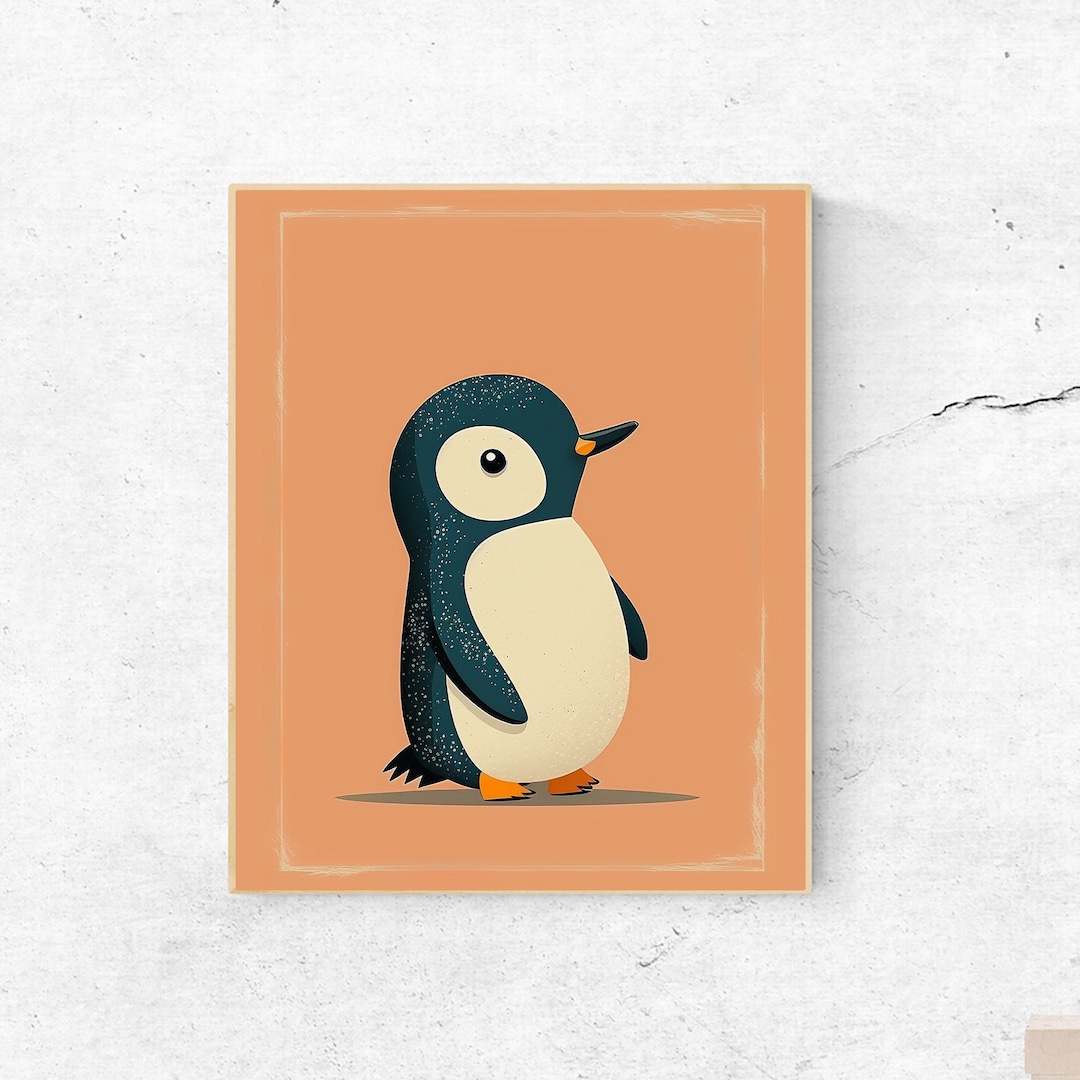 Penguin Printable Wall Art, Wall Decor for Nursery, Baby Animal Print ...