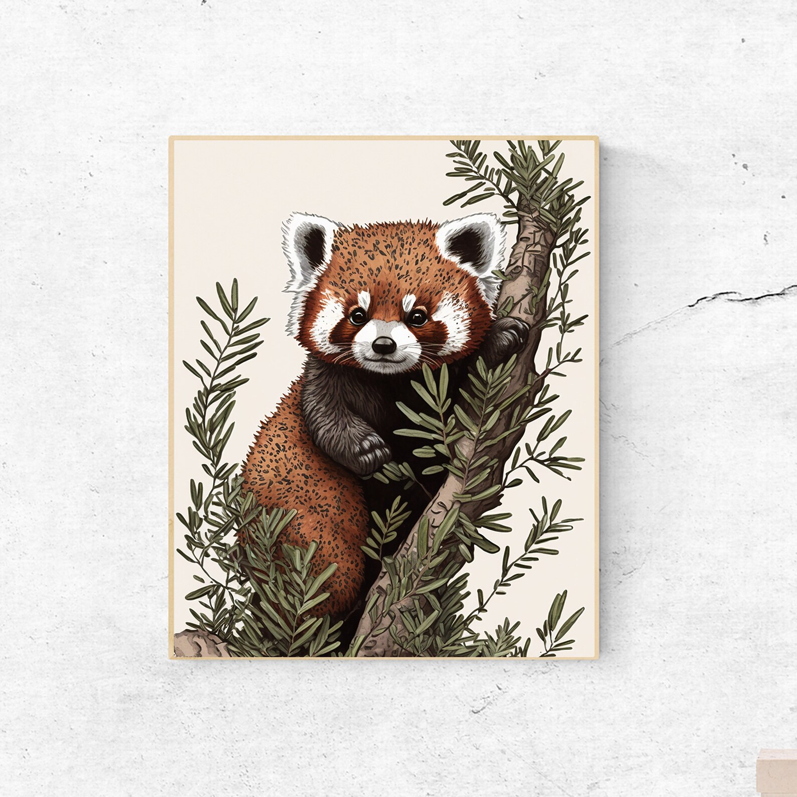 Red Panda Printable Wall Art, Wall Decor for Nursery, Baby Animal Print ...