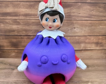 Dumpling Costume for Elf on Shelf – Rainbow 3D Printed Christmas Prop – Cute Holiday Elf Outfit