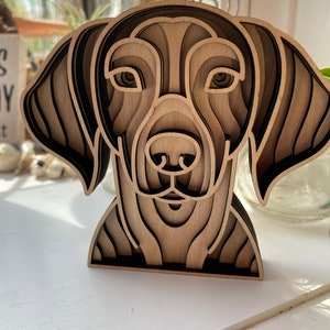 German Short Haired Pointer Dog 3D Wooden Dog Mandala, Hunting Dog Gift, Dog Mom Gift, Dog Lover, Bird Hunter Dog, Dog Decor