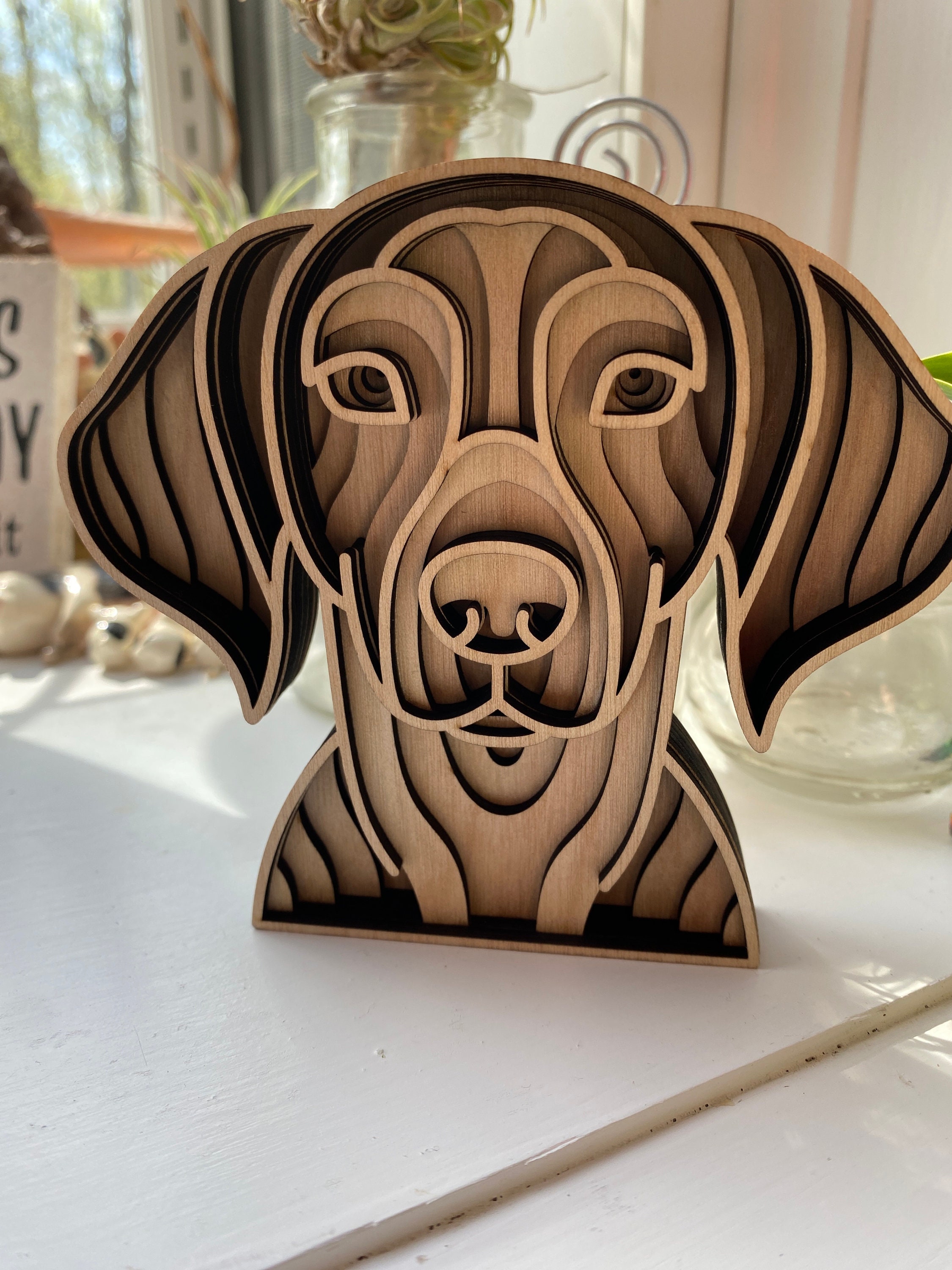 Dogo Argentino Raza De Perros Grandes Pelo Corto Mandala De Madera