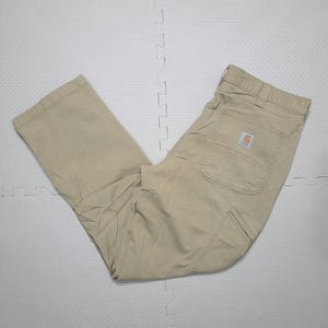 Carhartt Carpenter Size 36x32 Pants Relaxed Fit Biege