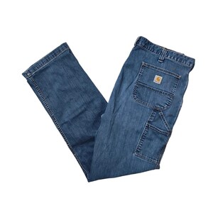 Carhartt Carpenter Size 40x36 Pants Relaxed Fit Denim