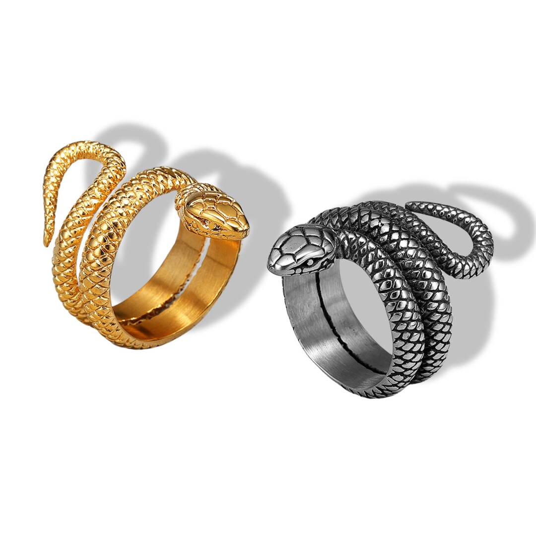 Snake Animal Stainless Steel Unisex Fashion Ring | Artistic Ring ...