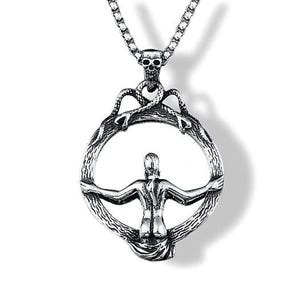 Magic Mirror Necklace | Mens Long Necklaces Pendants Chain | Magic Mirror Pendent charm | Punk style Magic Mirror pendant| hip hop necklace