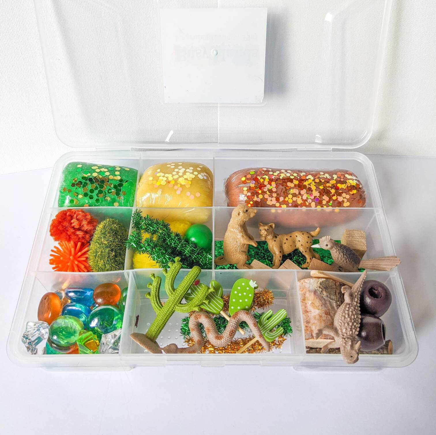 Desert Habitat Playdough Kit Sensory Bin Pretend Play Etsy