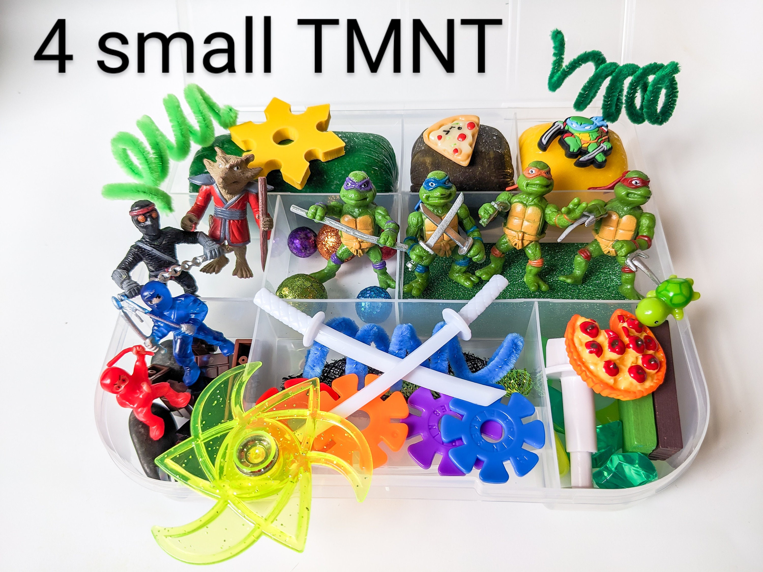 TMNT Playdough Sensory Kit: Ninja Turtle Inspired Busy Bin - Etsy