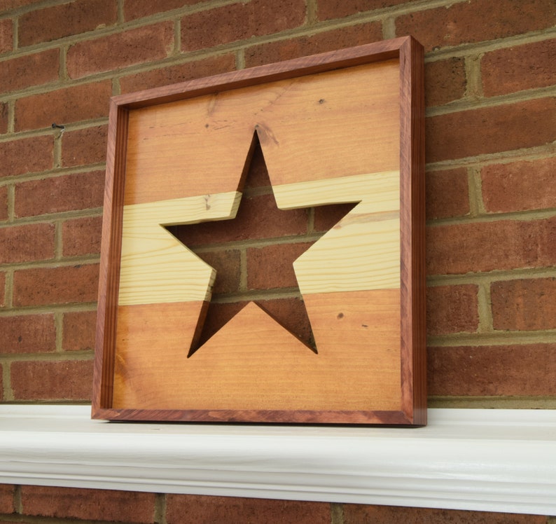 Wooden Star Star Wall Art Patriotic Home Decor Star Cutout Wall