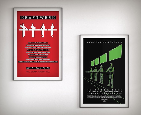 Kraftwerk - Residency / Remixes - 11x17 Poster Print - Etsy 日本