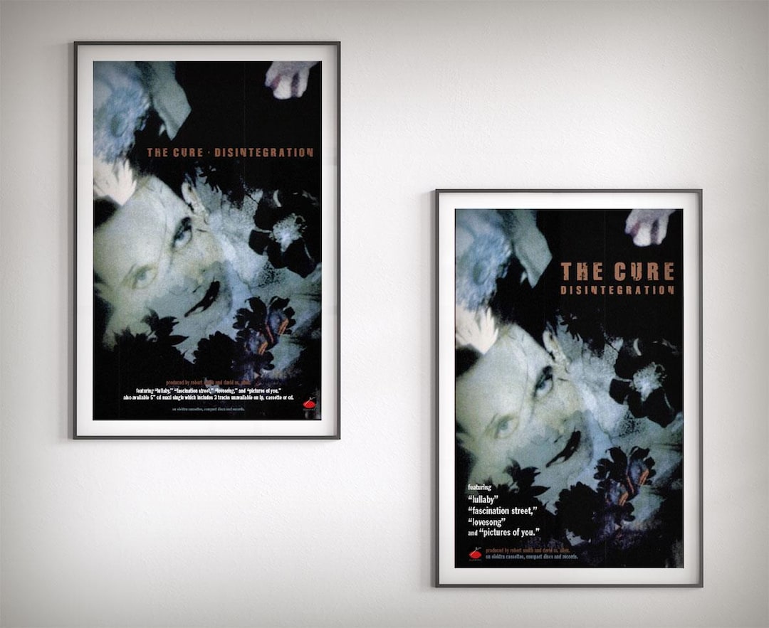 the-cure-disintegration-11x17-poster-print-etsy