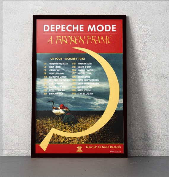 Depeche Mode - A Broken Frame UK Tour - 11x17 Poster Print - Etsy