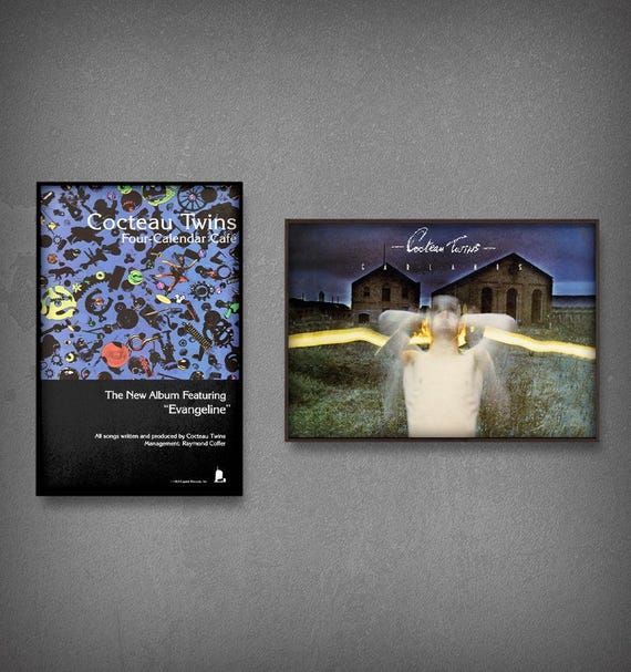Cocteau Twins - Garlands / Four Calendar Cafe - 11x17 Poster Print