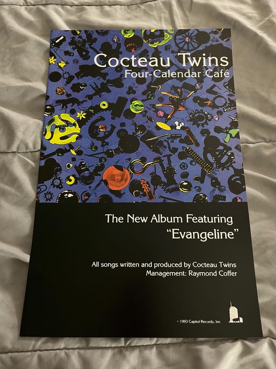 Cocteau Twins - Garlands / Four Calendar Cafe - 11x17 Poster Print
