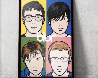BLUR ブラー ポスター Blur 1994 Original vintage UK Parklife poster with group