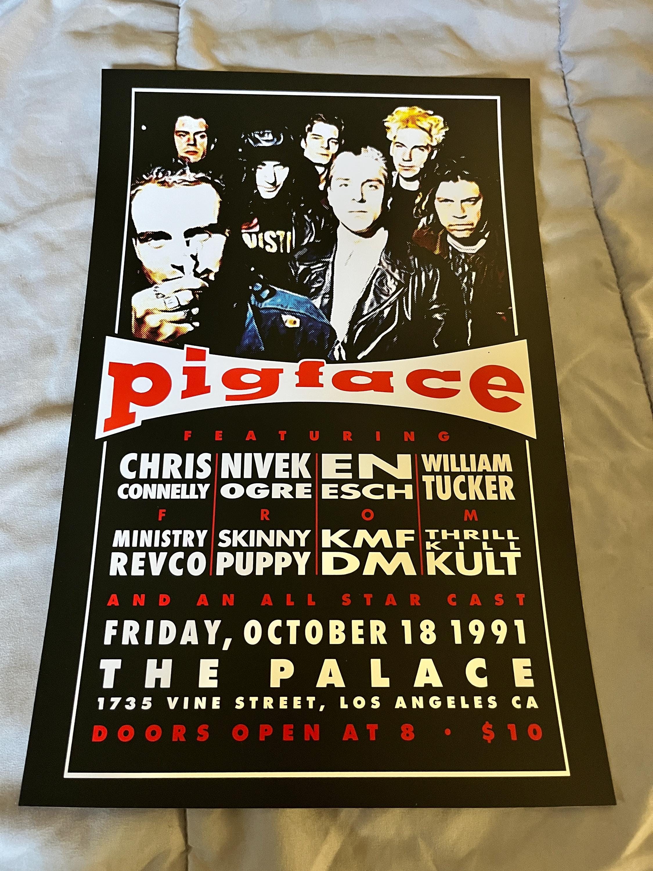 Pigface - the Palace 1991 Concert Poster - 11x17 Poster Print - Etsy