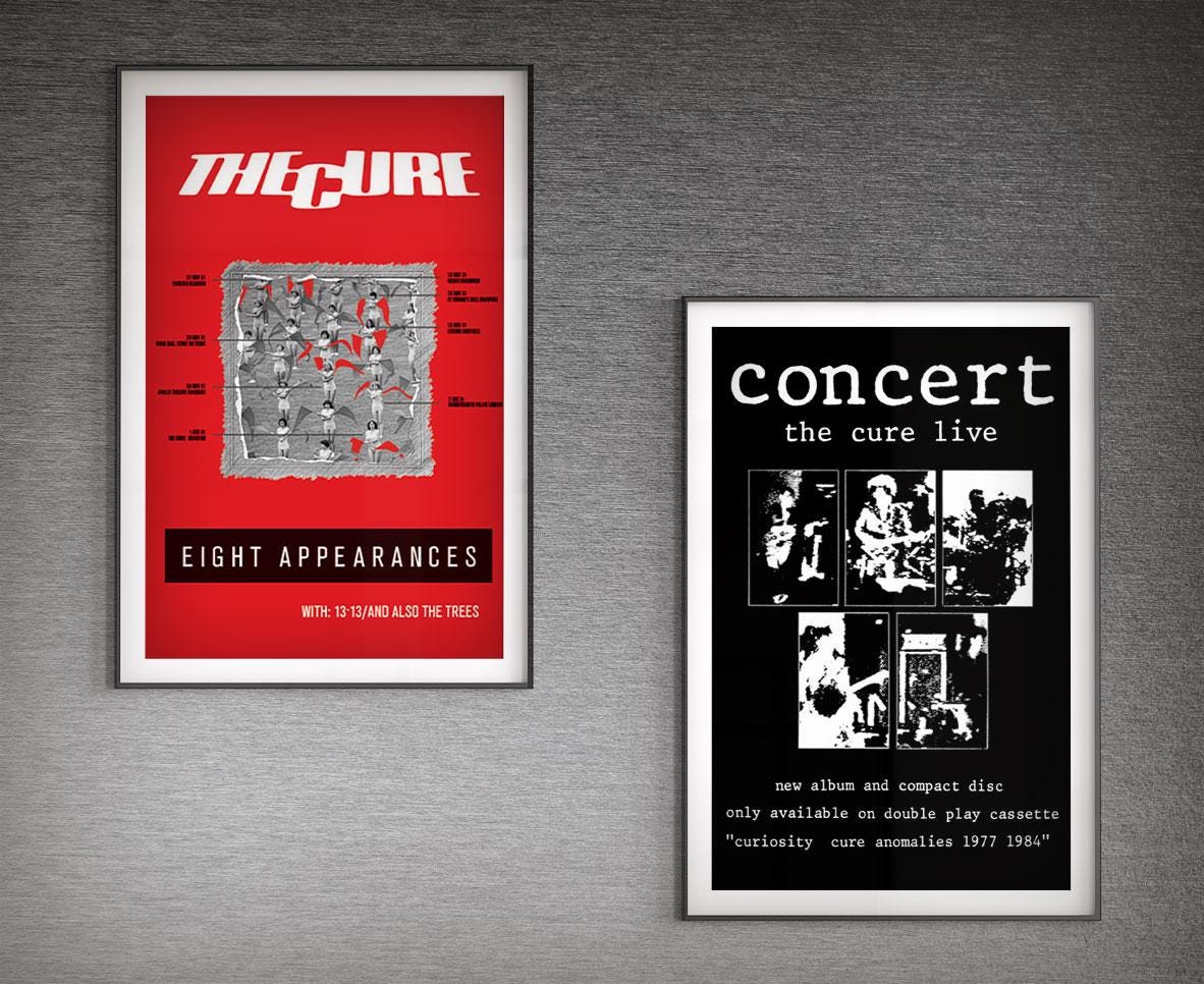 The Cure - Eight Appearances / Concert Live - 11x17 Poster Print