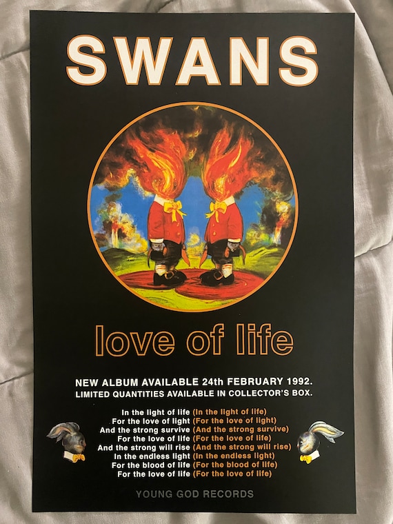 Swans - Love of Life - 11x17 Poster Print - Etsy