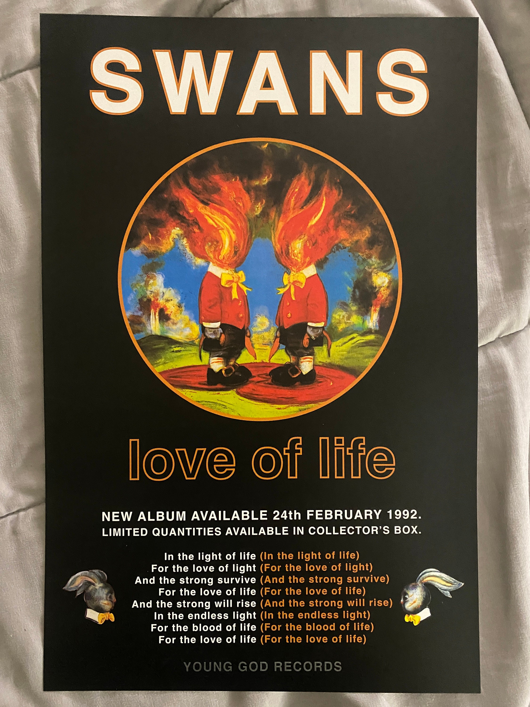 Swans - Love of Life - 11x17 Poster Print - Etsy