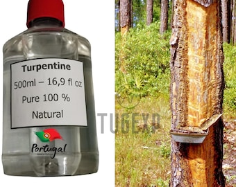 Turpentine 500 ml (16,9 fl oz) 100 % Pure Gum Spirits of Turpentine Pine
