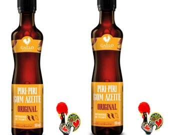 Portugal Hot Sauce Gallo Original Piri Piri with Olive Oil 2x50ml ( 2 x 1.76oz )