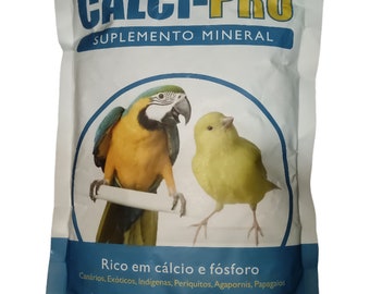 Carbonate de calcium Calci-Pro en poudre 17,64 oz 500 g Supplément pour oiseaux Minéraux Perroquets