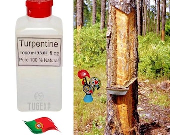 Turpentine 1000 ml - 33.81 fl oz - 100 % Pure Gum Spirits of Turpentine Pine