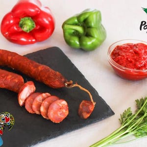 Chorizo portugiesische traditionelle Wurst EXTRA Fleisch WÜRZIG Portugal Serra Estrela Charcuterie geräuchert