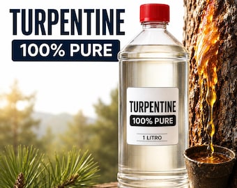 Terpentijn 1000 ml - 33.81 fl oz - 100% pure gomgeesten van terpentijndennen