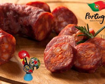 Chorizo Traditional Portuguese Sausage Extra Meat Portugal Tradicional Charcuterie Smoked