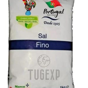Fein MEERSALZ 1kg / 35.2 oz Natürliche Unraffinierte Kulinarische Grobe Algarve Portugal
