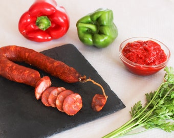 Chorizo Portuguese Traditional Sausage EXTRA Meat SPICY Portugal Serra Estrela Charcuterie Smoked