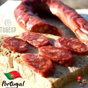 Chorizo Serra Estrela Traditional Sausage Delicious Extra Meat Portugal Saucisson