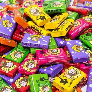 40 Chewing Gum Gorila Traditional Assorted Flavours Bubble Gum Candy Portuguese
