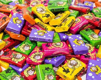 100 Bubble Gum Candy Portugal Chewing Gum Gorila Traditional Assorted Flavours