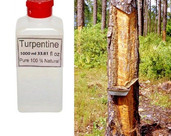 Turpentine 1000 ml - 33.81 fl oz - 100 % Pure Gum Spirits of Turpentine Pine