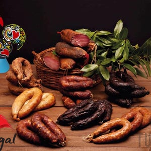 Chorizo Serra Estrela Natural Smoked Traditional Sausage Delicious Portugal Saucisson
