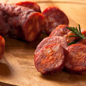 Chorizo Traditional Portuguese Sausage Extra Meat Portugal Tradicional Charcuterie Smoked