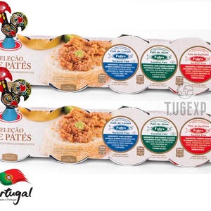Portuguese Gourmet Food Paté Paste Mix Sardine, Tuna, Mackerel 8 x 22g