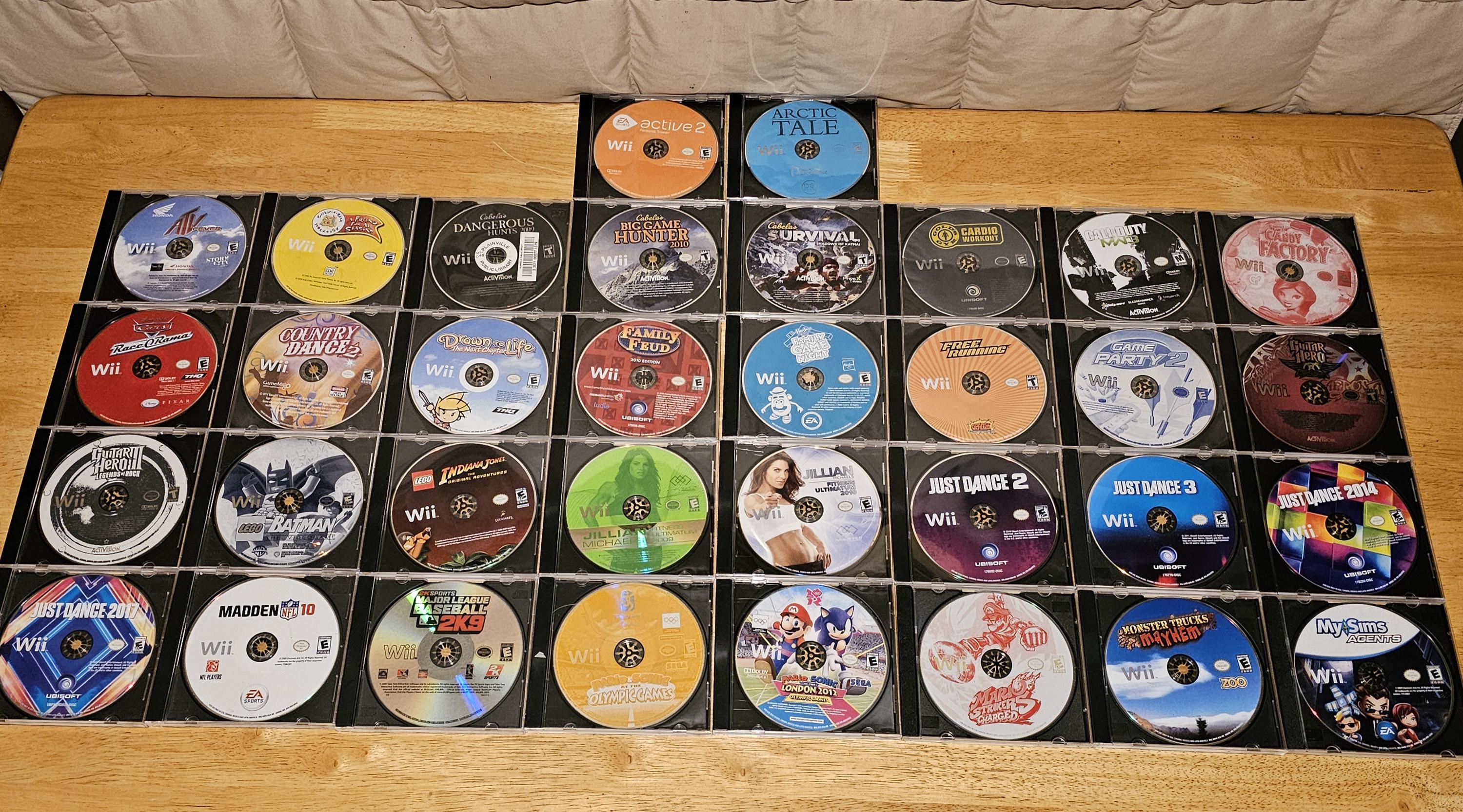 Wii Games Disc Only (Titles A-M)  - Choose your games!