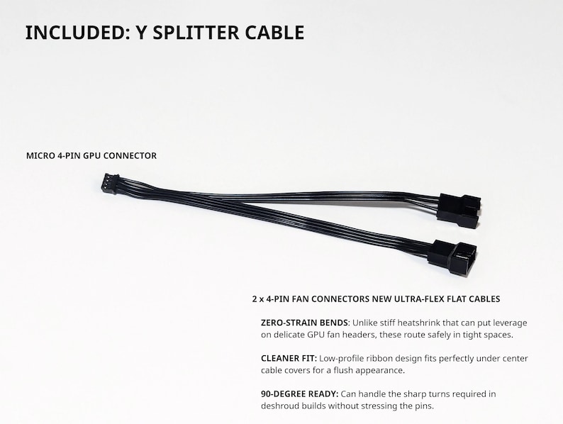 Kit de modificación de soporte de ventilador doble de 120 mm Deshroud para tarjeta de video Zotac Trinity RTX 3070 3080 3090 + cable adaptador imagen 3