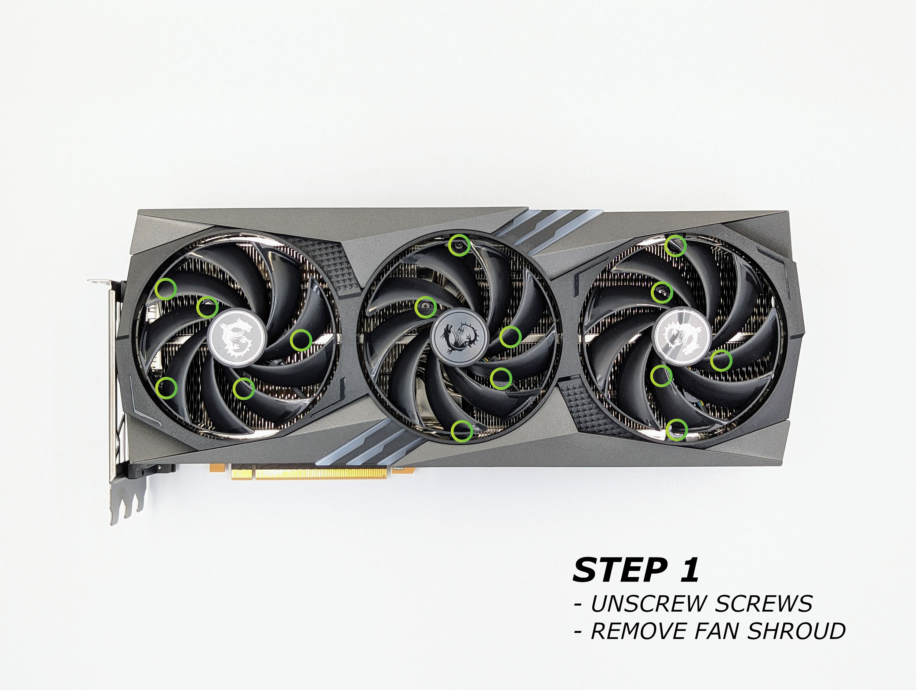 MSI Gaming X Trio Geforce RTX 4080 4090 16GB Video Card Fan