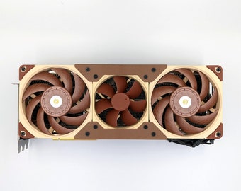 MSI Suprim X RTX 4090 Video Card Fan Shroud Deshroud 120mm Fan Bracket Mod Kit + Adapter Cable