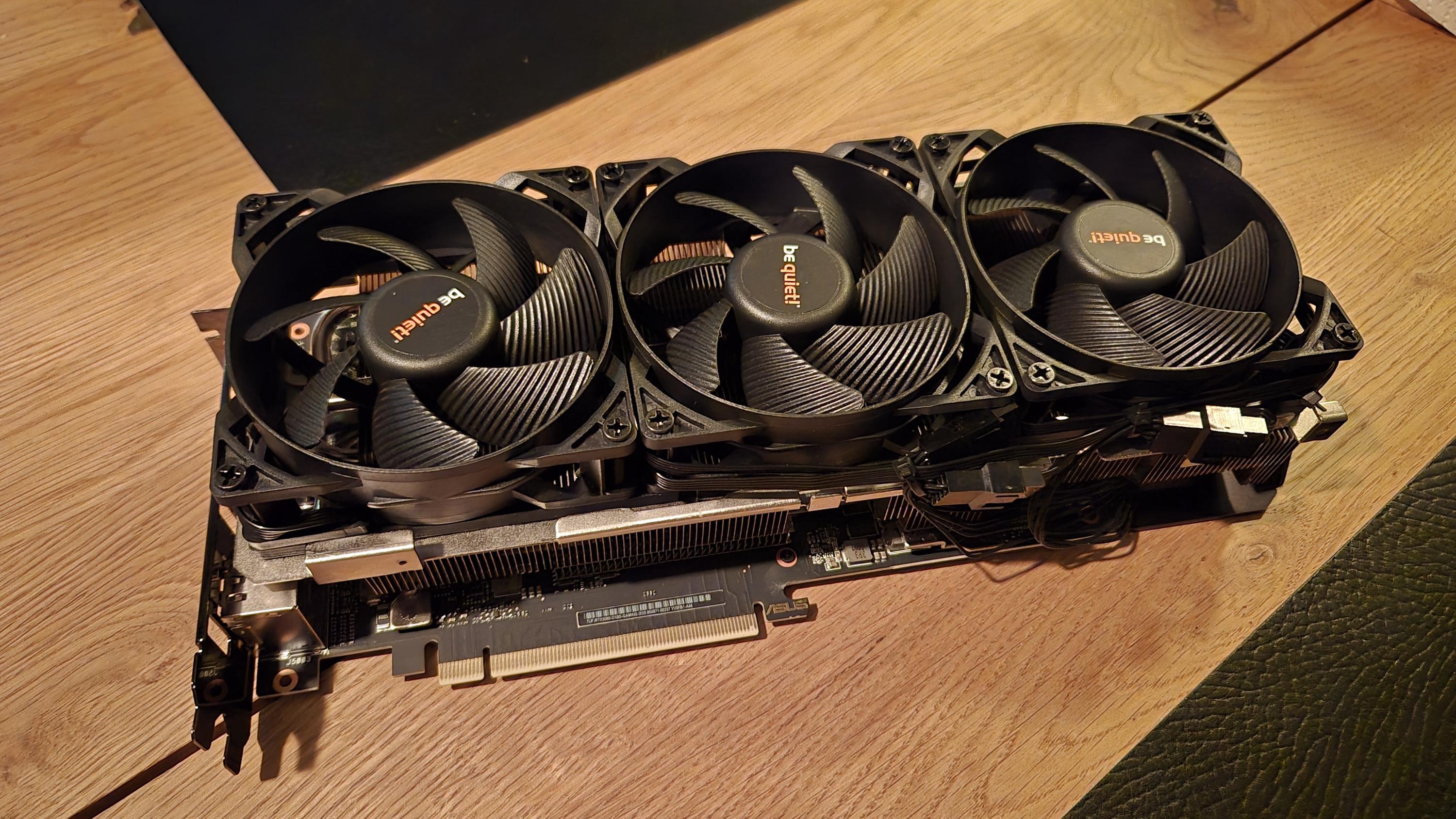 ASUS TUF 3080 Video Card Fan Shroud Deshroud 120mm Fan Bracket Mod Kit ...