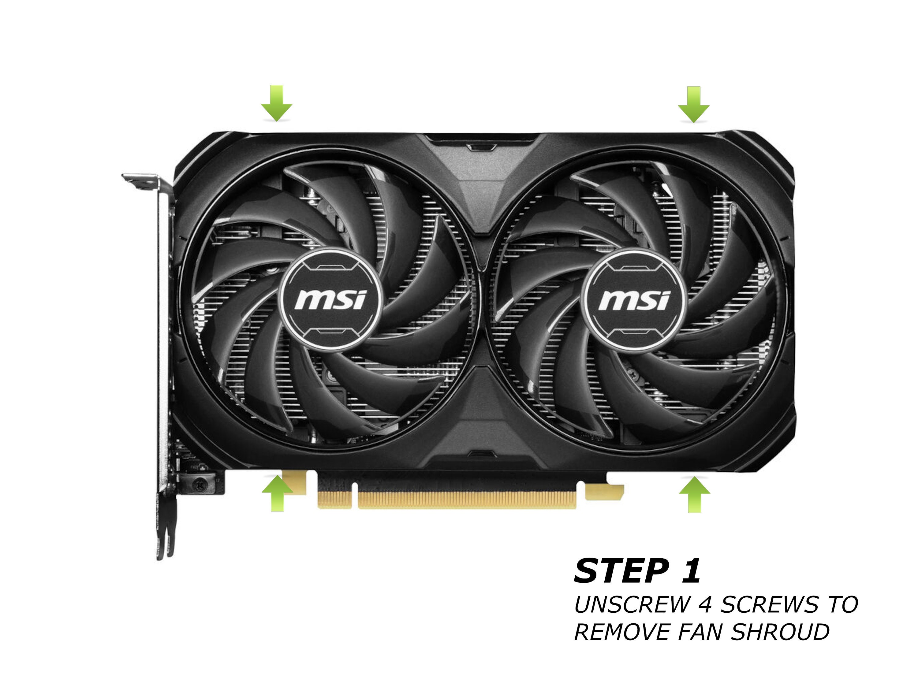 MSI Geforce RTX 4060/ti, 4070 Super, Ventus 2X Deshroud Bracket