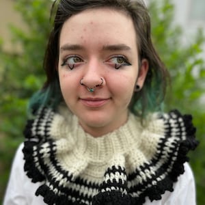 honeymihoney ♡ frill collar crochet knit frill collar crochet knit