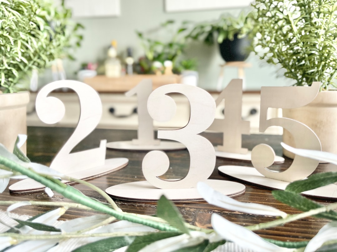 Wood Table Numbers | Wedding Table Numbers | Table Seating | Party ...