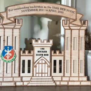 Custom Engineer Wooden Castle Plaque | US Army Engineer Sign | Engineer Castle Plaque | Engineer Office Decor | Veteran Retirement Gift